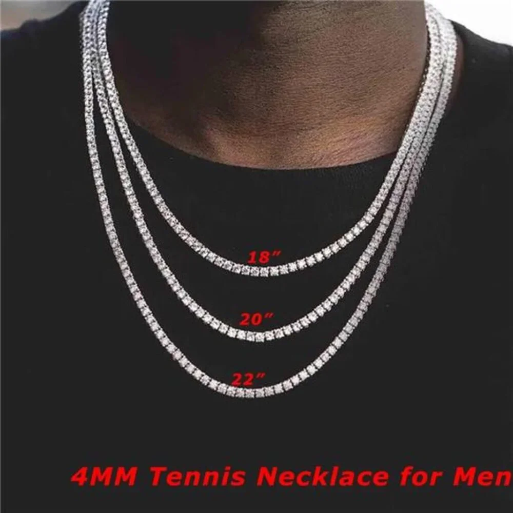 Ronglry Cuban Link Chain for Men Miami Cuban Link Chain Silver Cuban Chain 18